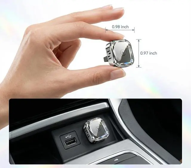 Alt view image 7 of 7 - 2-in-1 Wireless CarPlay Adapter & Wireless Android Auto Adapter, 5.8GHz Mini Dongle, Converts Factory Wired to Wireless, USB-A/USB-C, Auto Reconnect for Cars 2016+