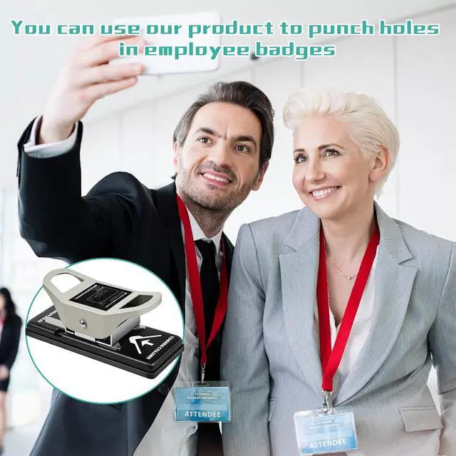 Alt view image 6 of 6 - 2 in 1 ID Badge Slot Hole Punch 3 x 13 mm and R5 Card Corner Trimmer Dual Use Hand Hold Slot Flat Hole Puncher DIY Corner Rounder Punch Tool for PVC ID Card Name Badge Photo Paper Crafts