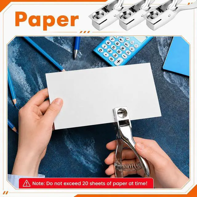Alt view image 5 of 7 - 6 Set Badge Hole Punch for ID Cards, All Metal Handheld Slot Badge Holes Puncher, No Burrs, One Slot Hole Punch for ID Card, Badges PVC and Paper, 15mm x 3mm Holes