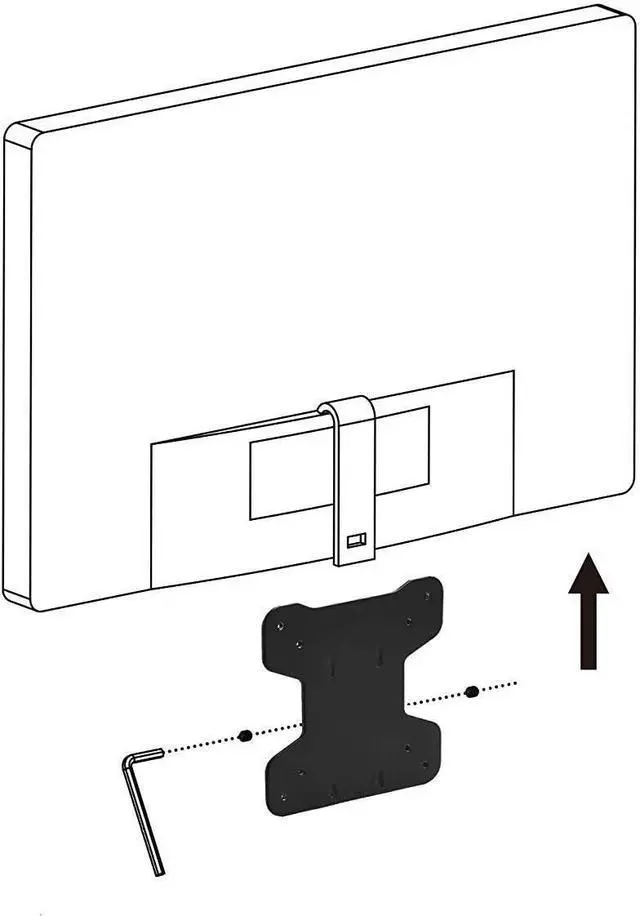 Alt view image 2 of 3 - MP-AOL06-2X VESA Mount Adapter Bracket for AOC Monitors, i2367Fh, i2367Fm, i2367F, i2757Fh, i2757Fm, i2067F, i2267Fw, and i2267Fwh in Black (2 Pack)