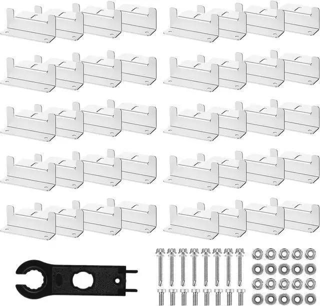 Main image of 10 Set Solar Panel Mounting Brackets Z Bracket Aluminum Solar Panel Mounting Brackets Kit with Nuts and Bolts for RV, Boat, Wall, Caravans, Yacht and Other Gird Installation