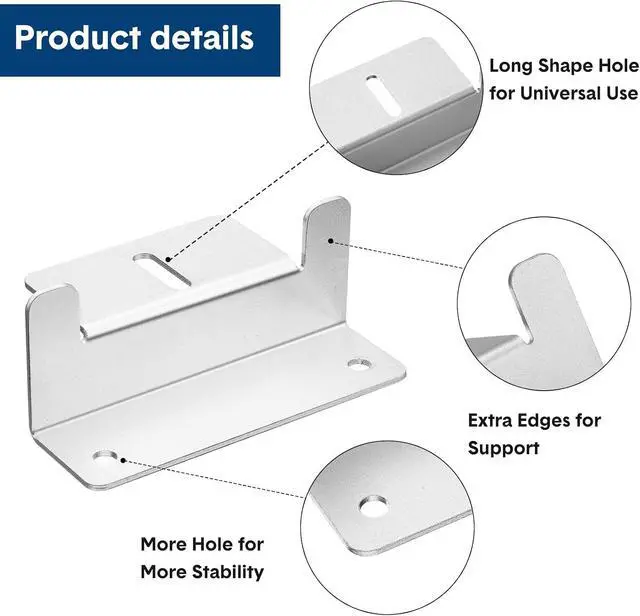 Alt view image 3 of 7 - 10 Set Solar Panel Mounting Brackets Z Bracket Aluminum Solar Panel Mounting Brackets Kit with Nuts and Bolts for RV, Boat, Wall, Caravans, Yacht and Other Gird Installation