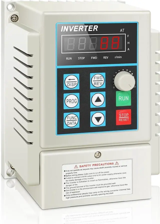Main image of VFD Inverter 0.75kw 1HP 5A AC 220V Variable Frequency Drive | Single Phase to 3 Phase, Frequency Converter, For Spindle Motor Speed Control