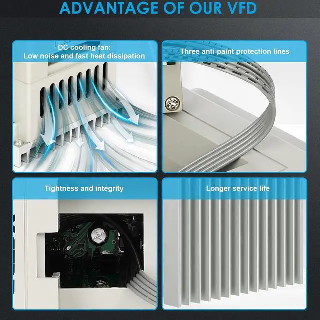 Alt view image 4 of 7 - VFD Inverter 0.75kw 1HP 5A AC 220V Variable Frequency Drive | Single Phase to 3 Phase, Frequency Converter, For Spindle Motor Speed Control