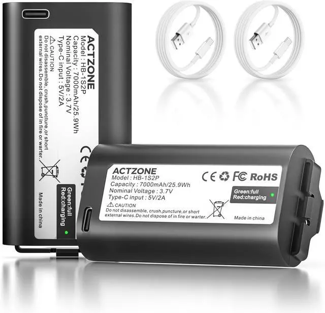 Main image of 2pack Upgraded Capacity 7000mAh Batteries Compatible with MyQKeypad Battery | Compatible with myqCamera Battery Garage Battery, Rechargeable Smart Garage Door Opener Backup Batteries