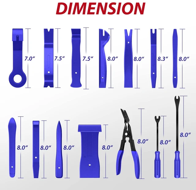 Alt view image 2 of 7 - 200Pcs Trim Removal Tool, Auto Push Pin Bumper Retainer Clip Set