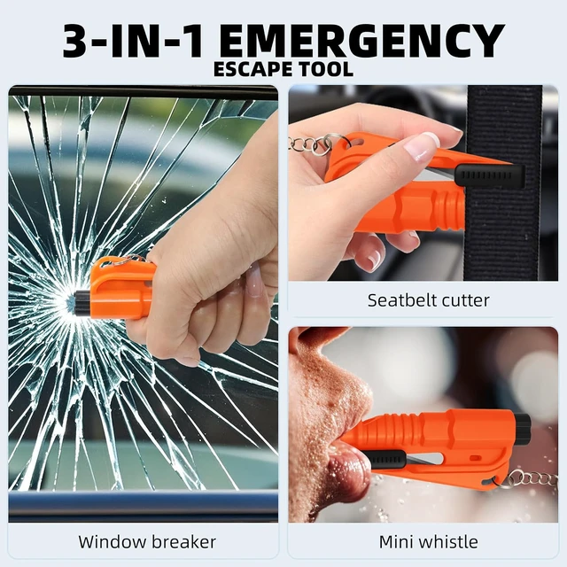 Alt view image 3 of 7 - 24 Pcs Car Window Breaker Key Chains