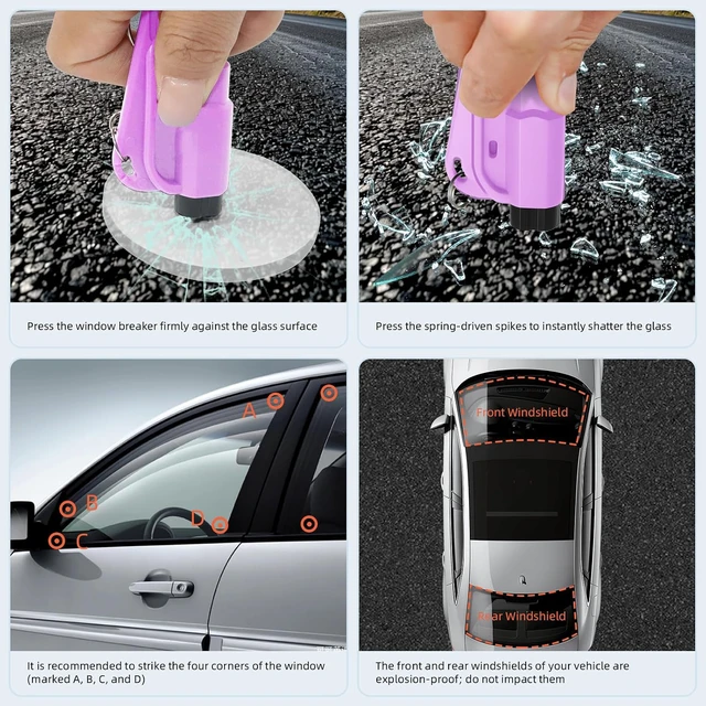 Alt view image 5 of 7 - 24 Pcs Car Window Breaker Key Chains