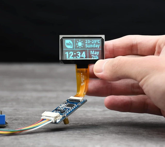 Main image of 1.51inch Transparent OLED Compatible with Raspberry Pi 5/4B/3B+/3B/A+/Pi Zero W/Pi Zero 2W, 128 x 64 Resolution, SPI/I2C Interfaces, Embedded Independent Driver Chip, Light Blue Color Display