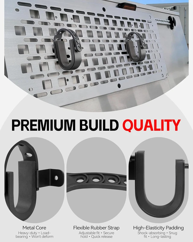 Alt view image 5 of 7 - 2-Pack Automotive Gun Rack for Tactical Rigid MOLLE Panels Hold Shovel Tool