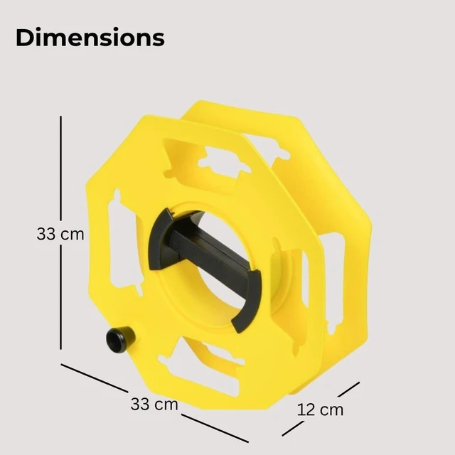 Alt view image 3 of 5 - Tidy Reel 25m Heavy Duty Cable Reel Empty Camping Electric Hook Up Cable Winder, Extension Lead Christmas Light Storage Holder for Caravan Leads Cables Cords and EV Charging Cables