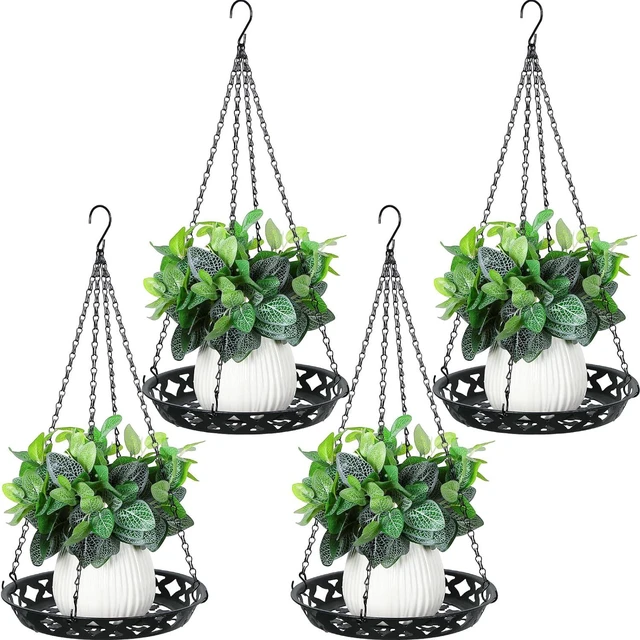 Main image of 4 Pack Plant Hanger, 12" Metal Hanging Planter for Indoor Plants