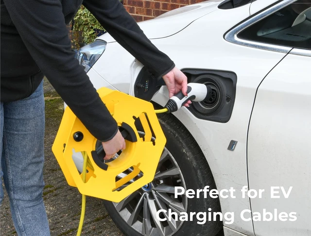 Alt view image 5 of 5 - Tidy Reel 25m Heavy Duty Cable Reel Empty Camping Electric Hook Up Cable Winder, Extension Lead Christmas Light Storage Holder for Caravan Leads Cables Cords and EV Charging Cables
