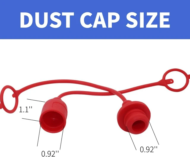 Alt view image 2 of 7 - 1/2 8 Sets Agricultural JD Compact Tractor ISO 5675 (Pioneer Style) Hydraulic Male Dust Cap and Female Plug Cover Set 8 colors(Red, Blue, Yellow, Brown, Green, Grey, Black, Purple)