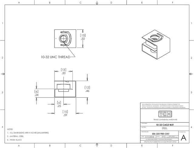 Alt view image 2 of 4 - Hardware 50 Pack Black Cage Nuts 10-32 - 3/4" Screws & Washers - for Rack Mount Server Audio Cabinets