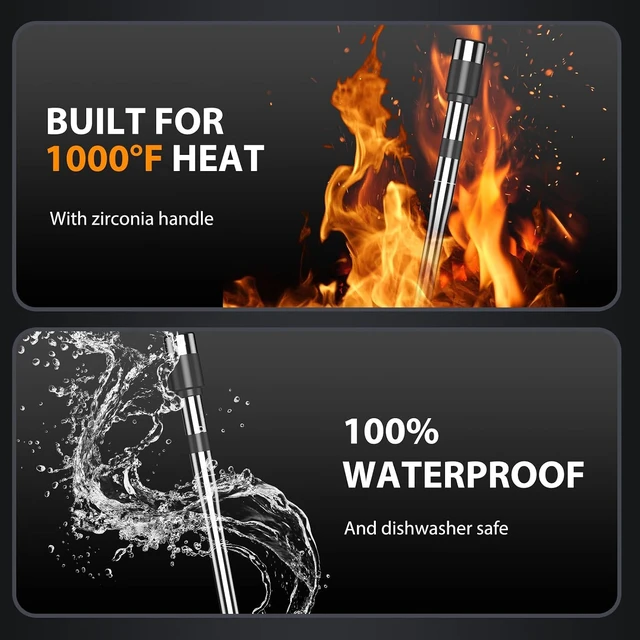 Alt view image 6 of 7 - Wireless Digital Meat Thermometer, 1 Probe Bluetooth Thermometer