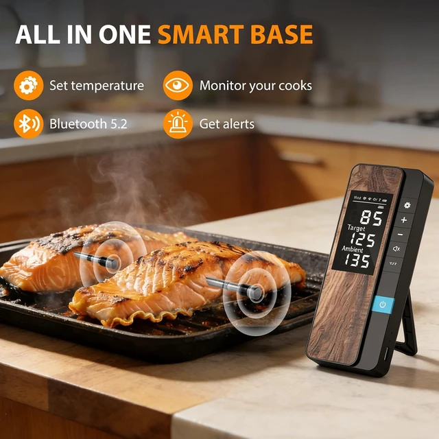 Alt view image 7 of 7 - Wireless Digital Meat Thermometer, 1 Probe Bluetooth Thermometer