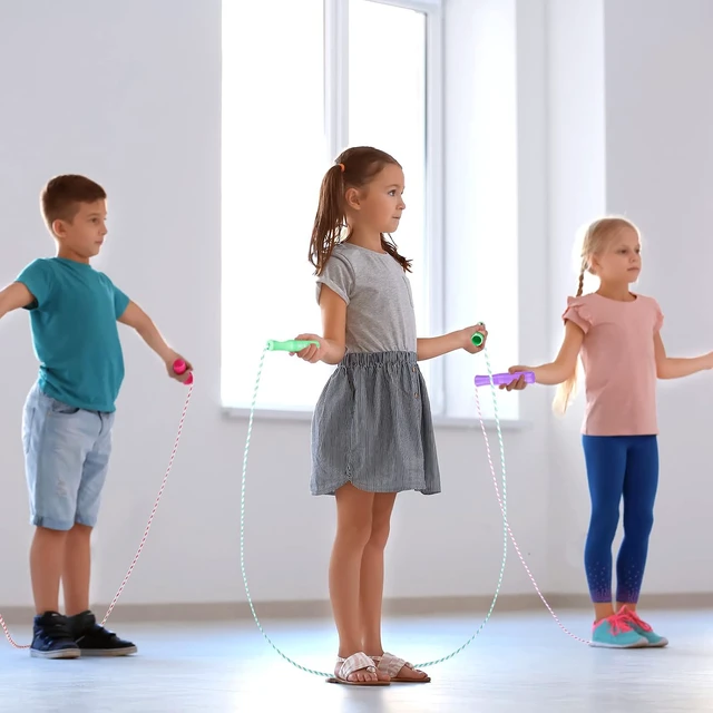 Alt view image 2 of 7 - 30 Pack Jump Rope Kids Adjustable Nylon Fitness Skipping Ropes
