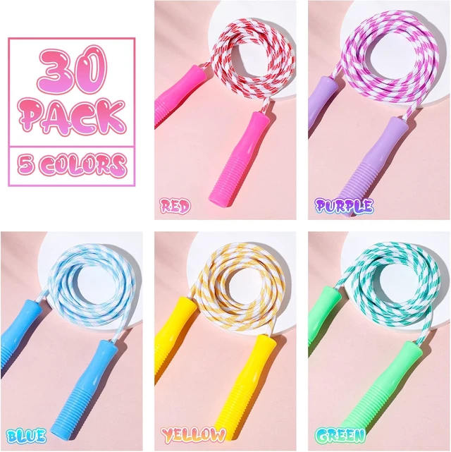 Alt view image 4 of 7 - 30 Pack Jump Rope Kids Adjustable Nylon Fitness Skipping Ropes