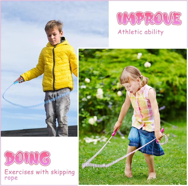 Alt view image 6 of 7 - 30 Pack Jump Rope Kids Adjustable Nylon Fitness Skipping Ropes