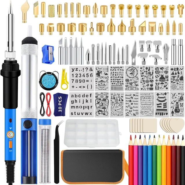 Main image of 116pcs Wood Burning Kit, Adjustable Temperature 220~480 for Beginners