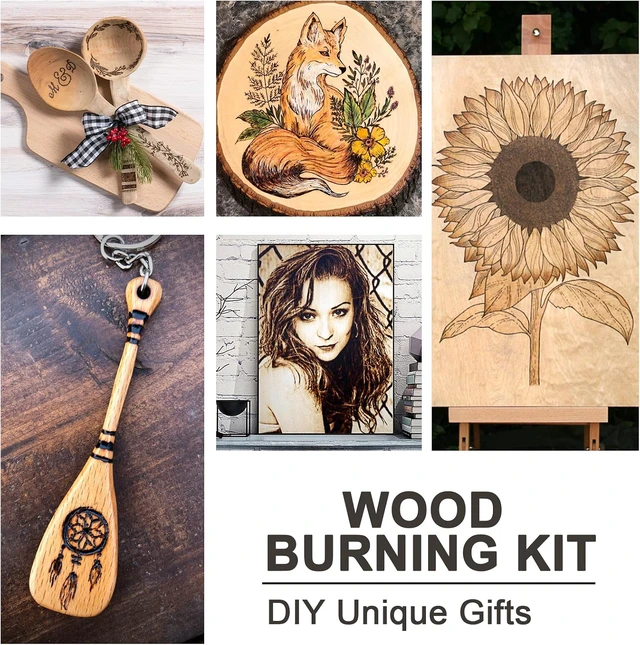 Alt view image 6 of 7 - 116pcs Wood Burning Kit, Adjustable Temperature 220~480 for Beginners
