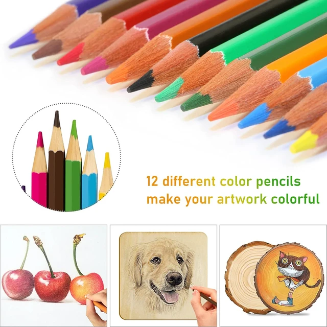 Alt view image 7 of 7 - 116pcs Wood Burning Kit, Adjustable Temperature 220~480 for Beginners