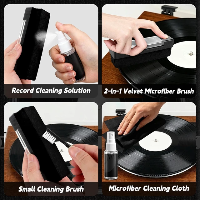Alt view image 5 of 7 - 9-in-1 Vinyl Record Cleaning Kit,Turntable Cleaner Set with 2 TN3600L Replacement Stylus Needles,Velvet Brush,Anti-Static Record Brush,Nano Brush,Stylus Brush,Cleaning Cloth for LP Albums