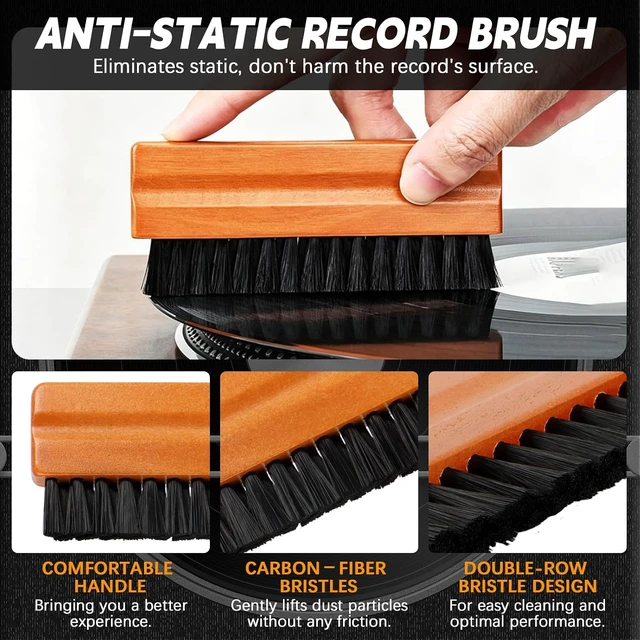 Alt view image 6 of 7 - 9-in-1 Vinyl Record Cleaning Kit,Turntable Cleaner Set with 2 TN3600L Replacement Stylus Needles,Velvet Brush,Anti-Static Record Brush,Nano Brush,Stylus Brush,Cleaning Cloth for LP Albums