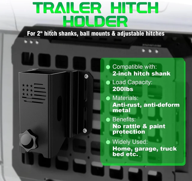Alt view image 2 of 7 - Hitch Holder Truck Bed,2-inch Trailer Hitch Storage Bracket