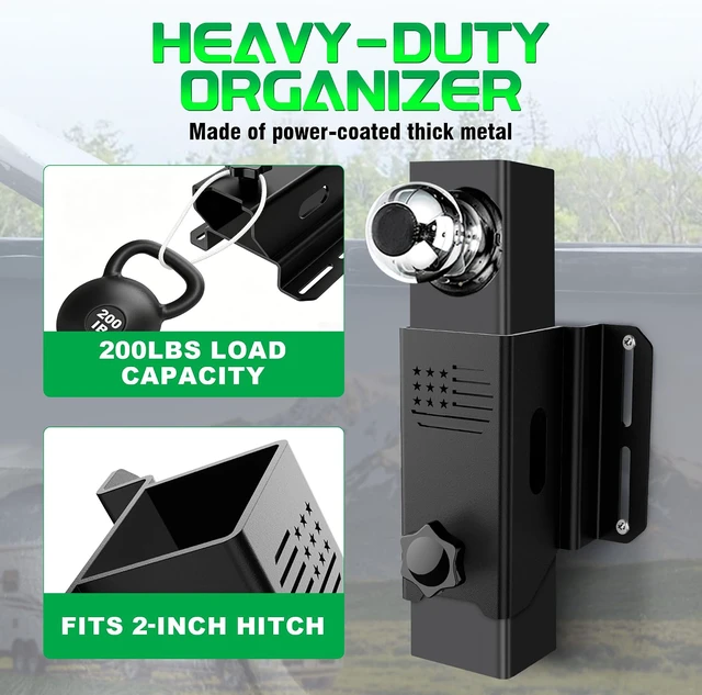 Alt view image 4 of 7 - Hitch Holder Truck Bed,2-inch Trailer Hitch Storage Bracket