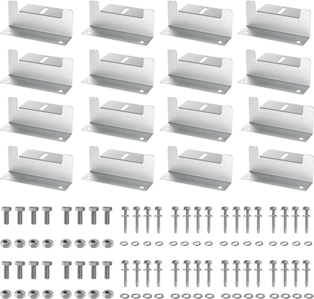 Main image of 16PCS Solar Panel Mounting Brackets, Z Brackets, Lightweight Aluminum Alloy, Corrosion-Free Construction for RVs, Trailers, Vans, Yachts and Off-Grid Roof Installation