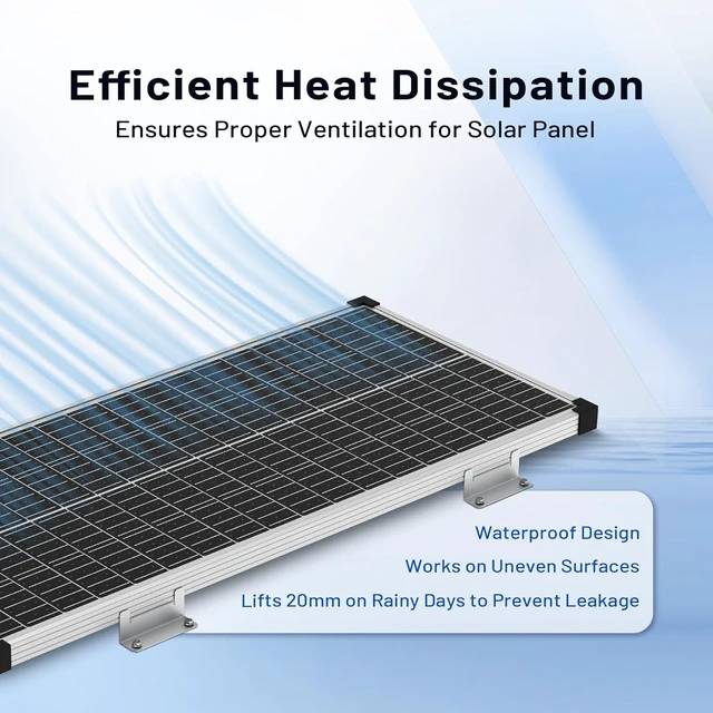 Alt view image 7 of 7 - 16PCS Solar Panel Mounting Brackets, Z Brackets, Lightweight Aluminum Alloy, Corrosion-Free Construction for RVs, Trailers, Vans, Yachts and Off-Grid Roof Installation