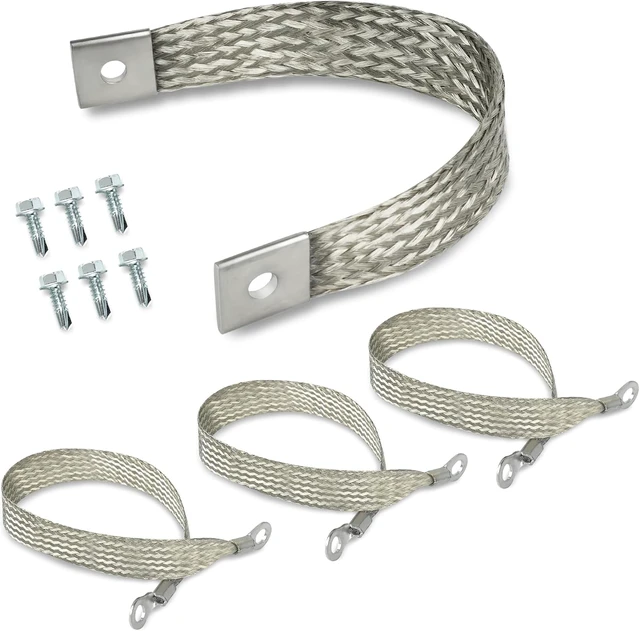 Alt view image 7 of 7 - 40140 Engine Braided Ground Strap Kit Set of 4