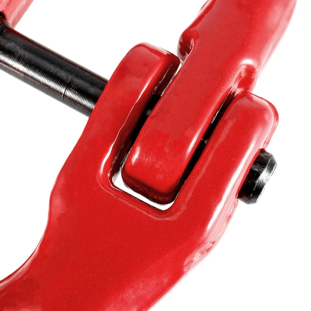 Alt view image 3 of 6 - 5 Pack 3/8 Inch Coupling Link, Grade 80 Alloy Steel Hammer Lock Chain Connector, Hammerlock Coupler, 7100 Lbs Working Load Limit, Red