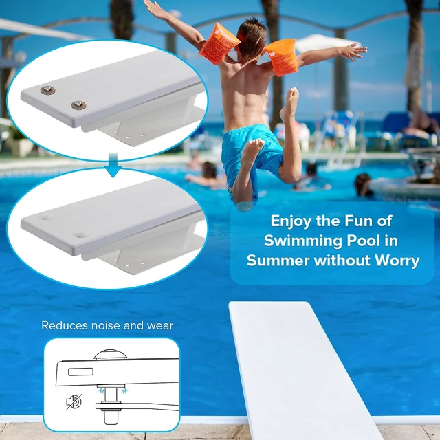 Alt view image 6 of 7 - Diving Board Bolt Kit, Diving Board Mounting Kit for Two Hole Residential Pool Diving Board, Diving Board Bolts Kit Compatible Diving Boards for Inground Pools