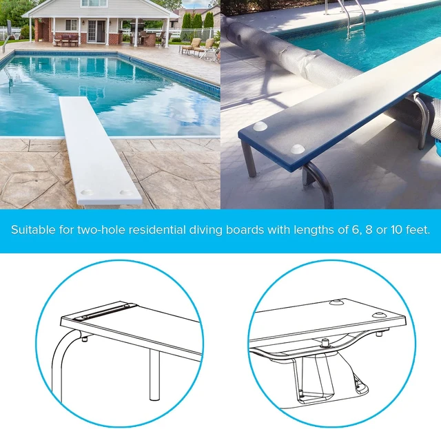 Alt view image 2 of 7 - Diving Board Bolt Kit, Diving Board Mounting Kit for Two Hole Residential Pool Diving Board, Diving Board Bolts Kit Compatible Diving Boards for Inground Pools