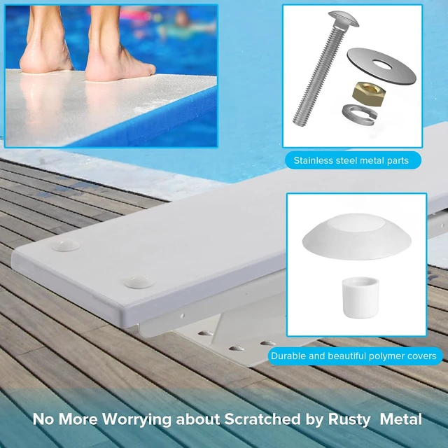 Alt view image 4 of 7 - Diving Board Bolt Kit, Diving Board Mounting Kit for Two Hole Residential Pool Diving Board, Diving Board Bolts Kit Compatible Diving Boards for Inground Pools