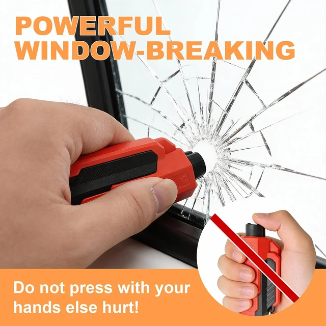 Alt view image 7 of 7 - 8PCS Car Window Breaker Seatbelt Cutter,Emergency Keychain Car Escape Tool