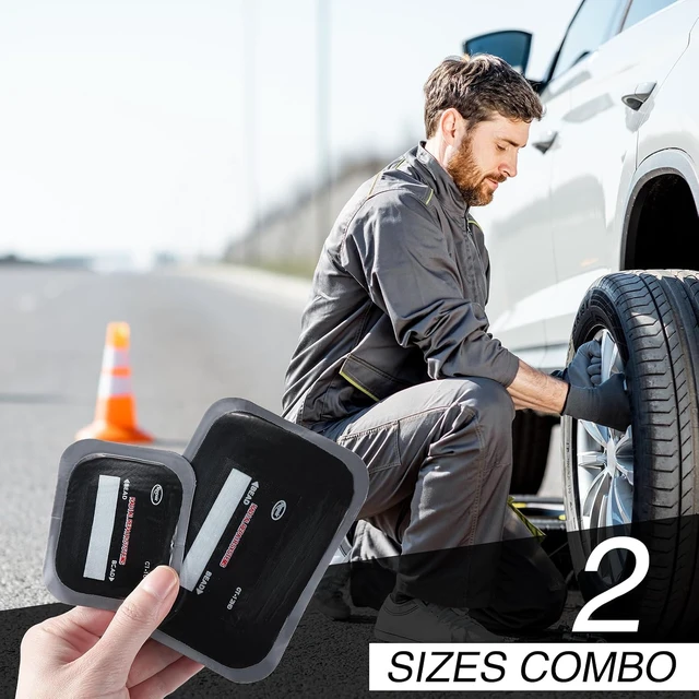 Alt view image 5 of 6 - 40 Pieces Tire Patches 2.56 x 3.15 Inches,3.15 x 4.7 Inches