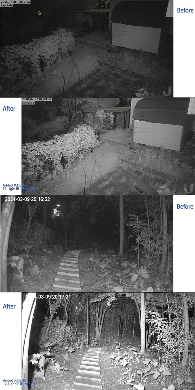 Alt view image 4 of 7 - 12-LED IR Illuminator,Long Range Flood Light for Security Cam& VR w/Adapter