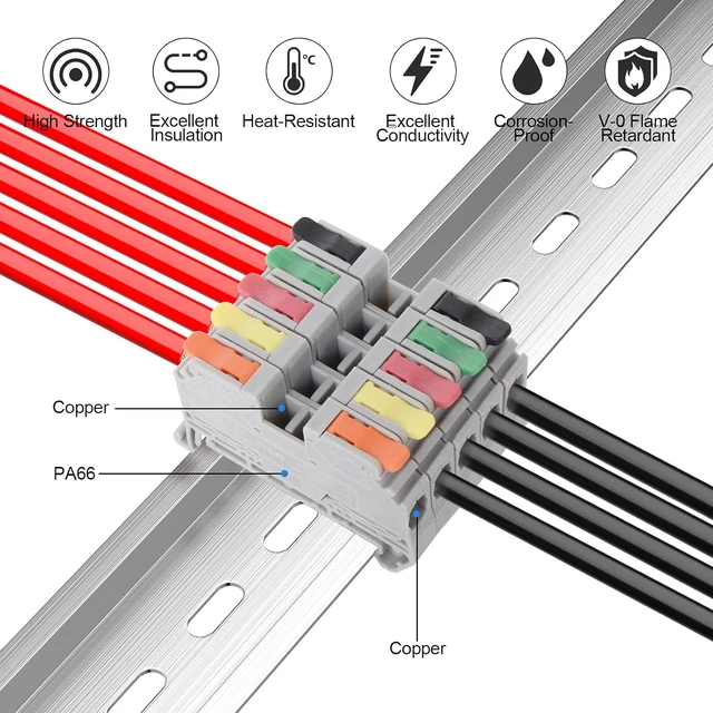 Alt view image 2 of 7 - Terminal Block Kit, Rail Type Voltage Terminal, KV2.5B