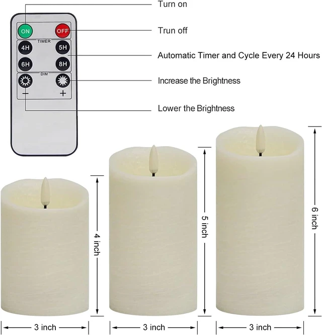 Alt view image 5 of 7 - Flameless Candles with Remote, Battery Candles Flickering