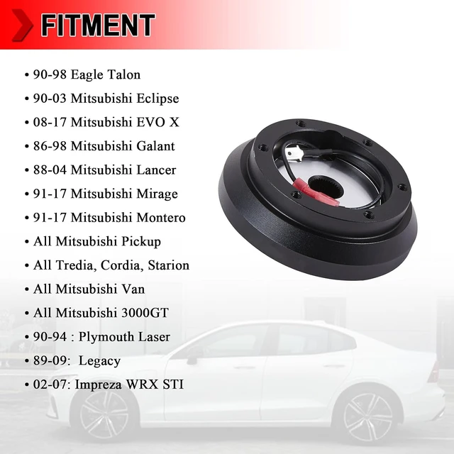 Alt view image 3 of 7 - 100H Aluminum 6-Hole Steering Wheel Short Hub Adapter