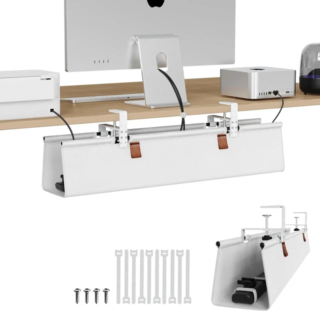 Main image of Under Desk Management Tray Desk Cable Organizer 30 inch, White