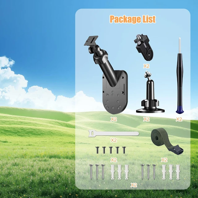 Alt view image 7 of 7 - 2 Pack Wall Mount for Cameras and Solar Panels,2-in-1 Mount for Ring,Blink