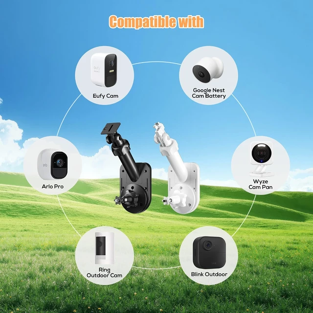 Alt view image 3 of 7 - 2 Pack Wall Mount for Cameras and Solar Panels,2-in-1 Mount for Ring,Blink