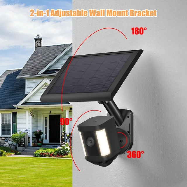Alt view image 4 of 7 - 2 Pack Wall Mount for Cameras and Solar Panels,2-in-1 Mount for Ring,Blink