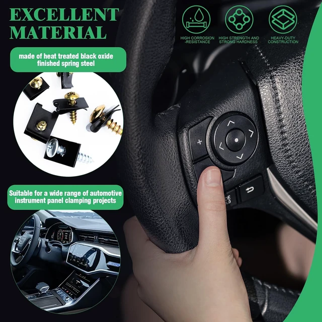 Alt view image 3 of 7 - 330Pcs Car U-Clip U Nut and Screw Bolts Assortment Kit, Auto Body Bumper Hood Retainer Clips with Phillips Round Head Self Tapping Screws for Fender Liner Splash Shield Bumper Cover