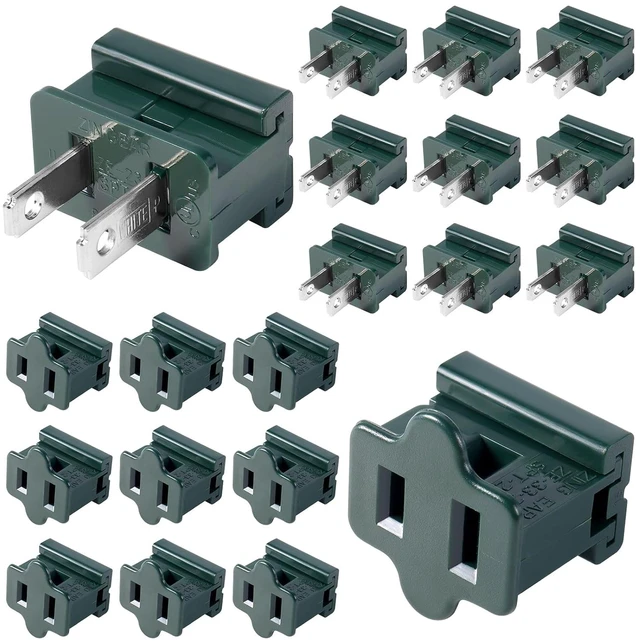 Main image of 40pcs SPT-2 Vampire Plugs,Christmas Light Plugs Male and Female,SPT-2 Wire